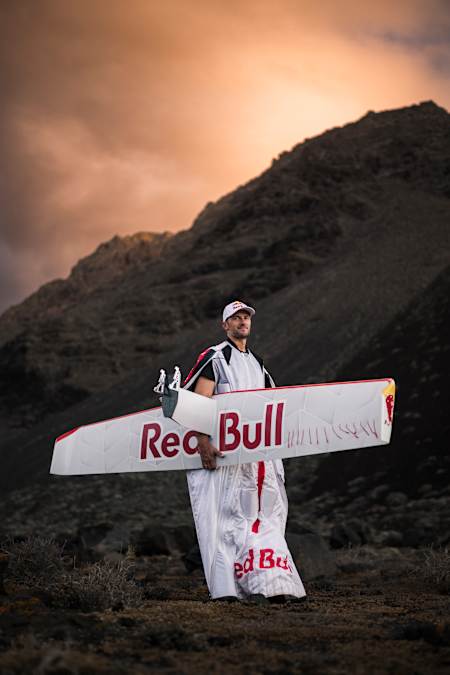 Peter Salzmann seen during the Red Bull Wingsuit Foil Project at El Hierro, Spain on September 4, 2025.
