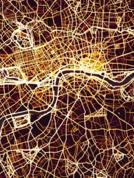 Running routes London Heat map of the most popular