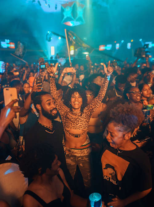 Spectators at Red Bull Culture Clash 2019 in the National Arena in Kingston, Jamaica