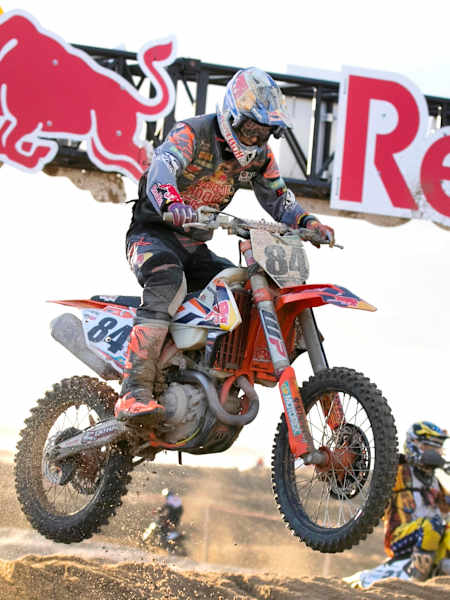 Jeffrey Herlings goes over the final jump on his way to victory at Red Bull Knock Out 2016 in The Hague, Netherlands on November 19, 2016