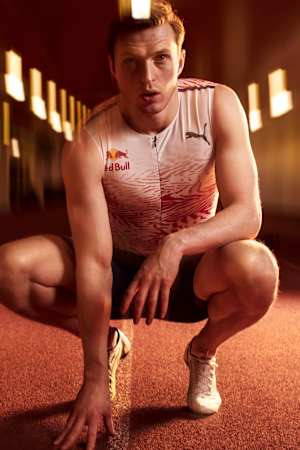 Norwegian hurdler Karsten Warholm poses for a photograph in Oslo, Norway.