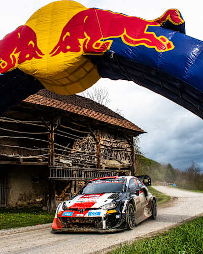 Kalle Rovanperä and Jonne Halttunen compete during WRC Croatia in Zagreb, Croatia, on April 24, 2022.