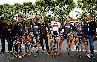 The 2015 Tour de France squad in Paris