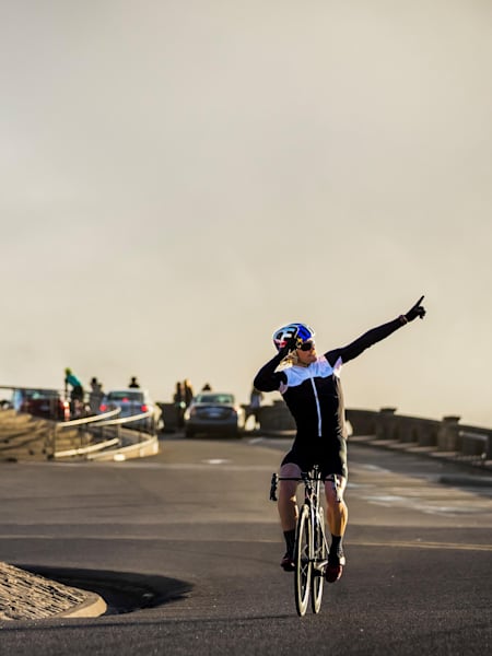 Biking long distances is reason enough to celebrate.