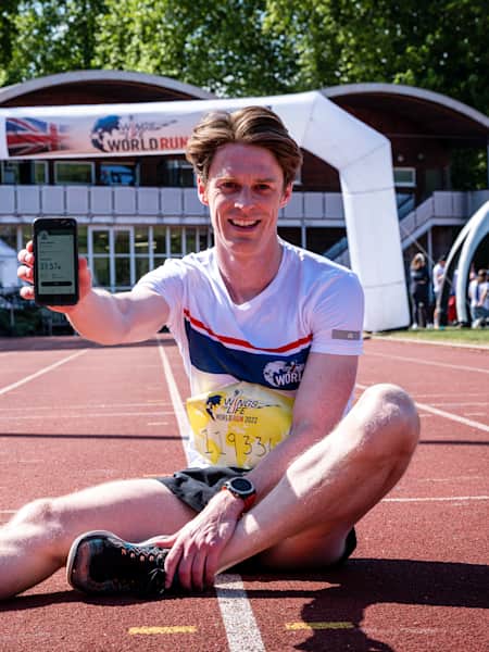 James Bryden, winner of Wings for Life World Run organised app run London