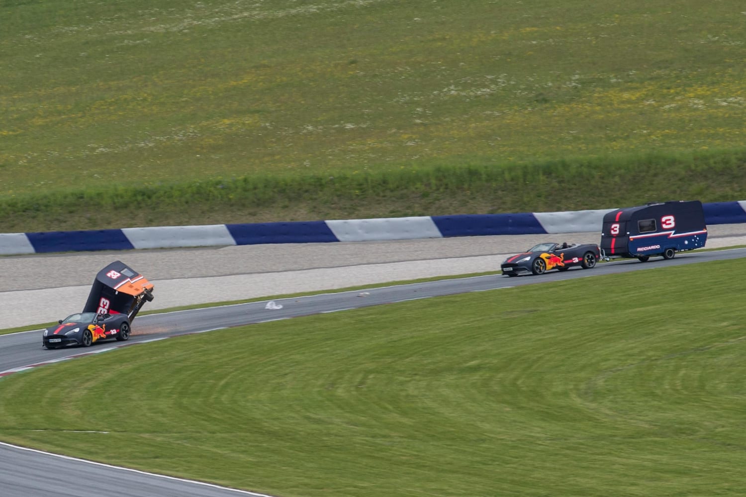 Ricciardo And Verstappen F1 Caravan Race Red Bull