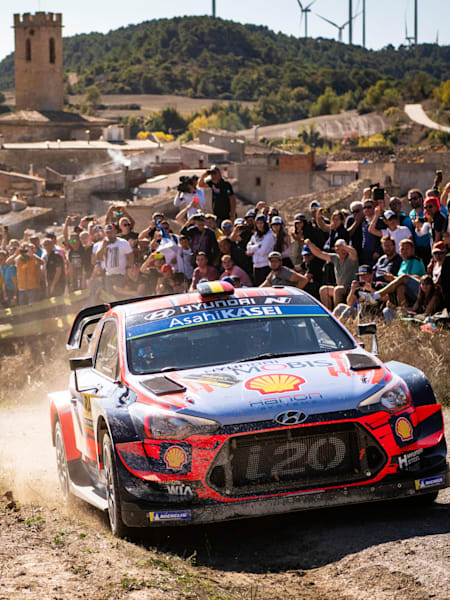 Hyundai's Thierry Neuville, winner of the 2019 Rally Catalunya.