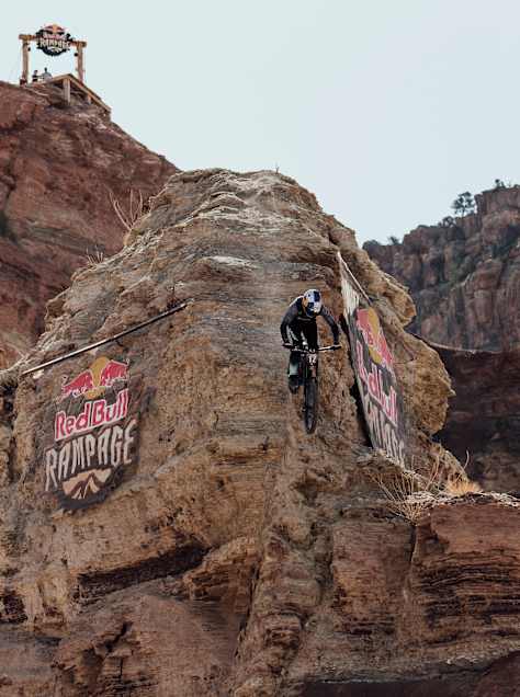 Szymon Godziek rides at Red Bull Rampage in Virgin, Utah