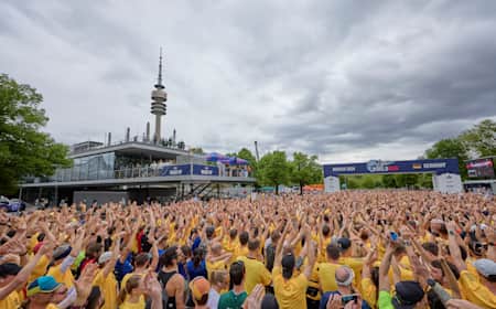 Participants seen during the Wings for Life World Run Flagship Run in Munich, Germany on May 5, 2024.