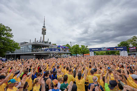 Participants seen during the Wings for Life World Run Flagship Run in Munich, Germany on May 5, 2024.