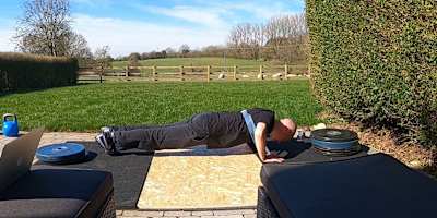 Banded press up bodyweight exercise