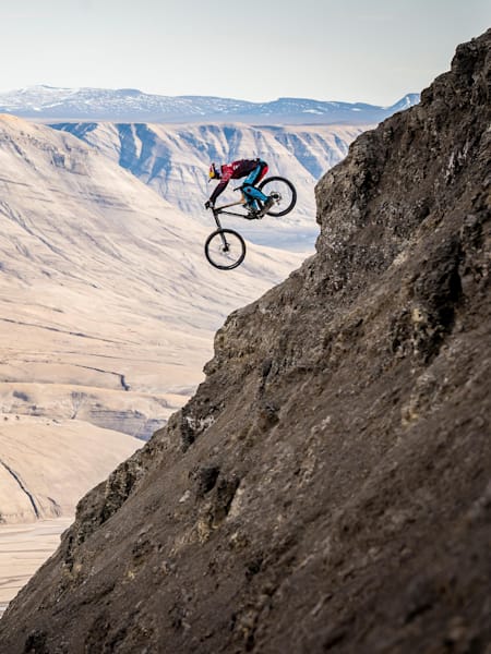 Carson Storch going big during filming of North of Nightfall.