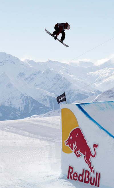 Jake Canter performs during the Laax Open 2021 in Laax, Switzerland on January 20, 2021.