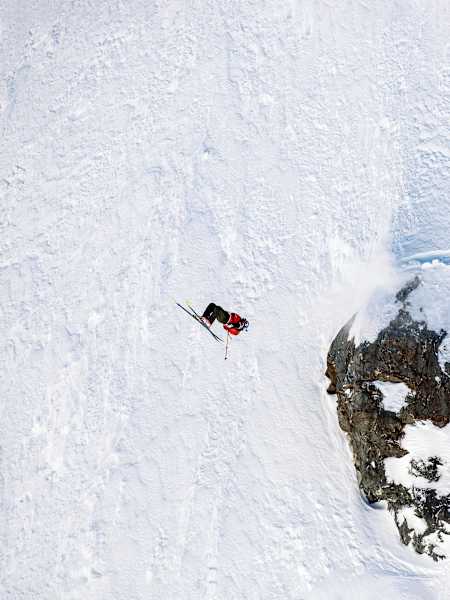 Le skieur Enak Gavaggio en action.