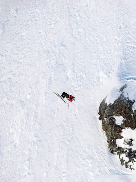 Le skieur Enak Gavaggio en action.