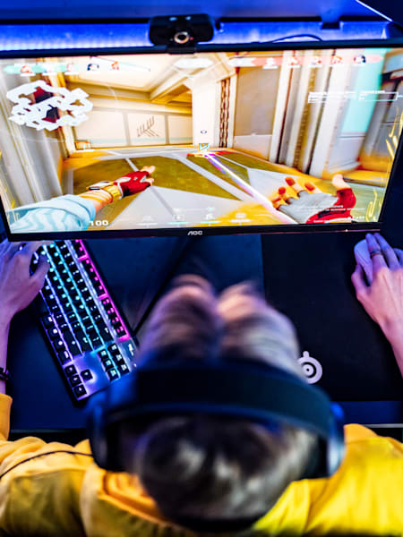 Participant during match at Red Bull Campus Clutch in Kaunas, Lithuania