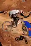 A close-up of Cedric Gracia’s mountain bike at Red Bull Rampage.