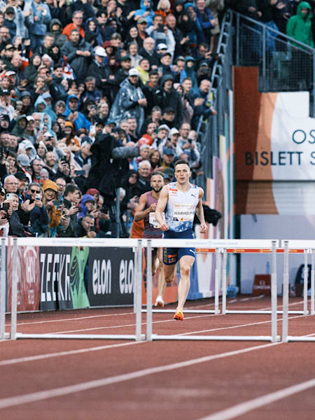 Karsten Warholm competes at Bislett, Norway
