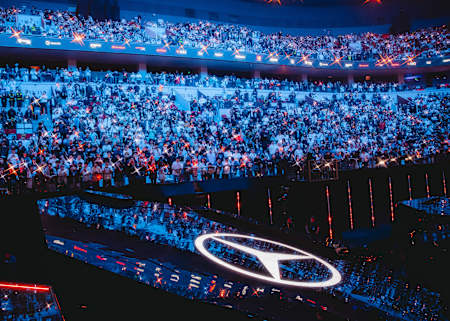 Eine Overview der Location bei den League of Legends Worlds 2025 Finals am 08. November 2025 in Chengdu, China