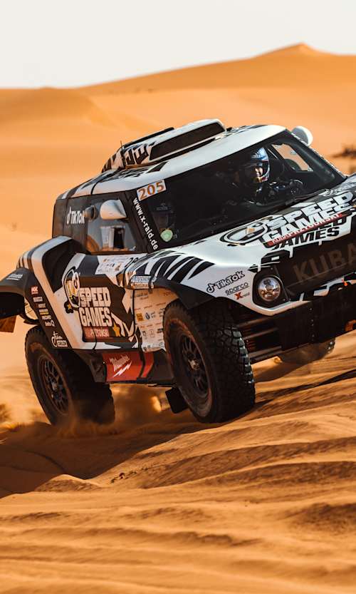 Jakub Przygoński and Timo Gottschalk racing at Hail Rally during the stage 3 in Hail, Saudi Arabia on December 10, 2021
