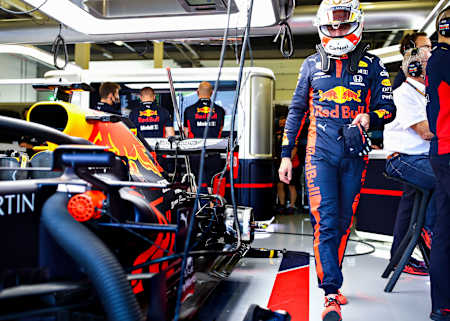 Max Verstappen In The Garage
