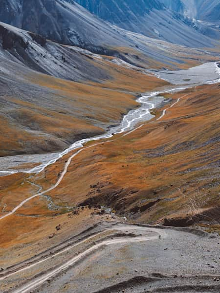 View of the Silk Road Mountain Race from above.