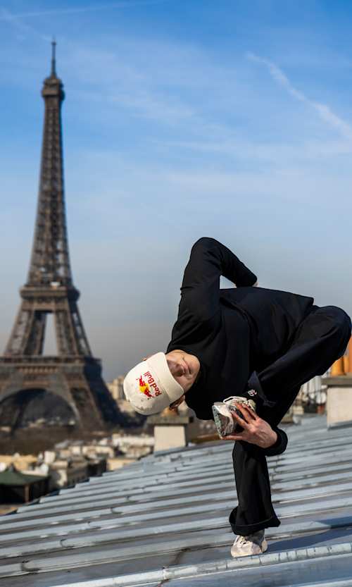 Phil Wizard breaking on a rooftop in Paris, France