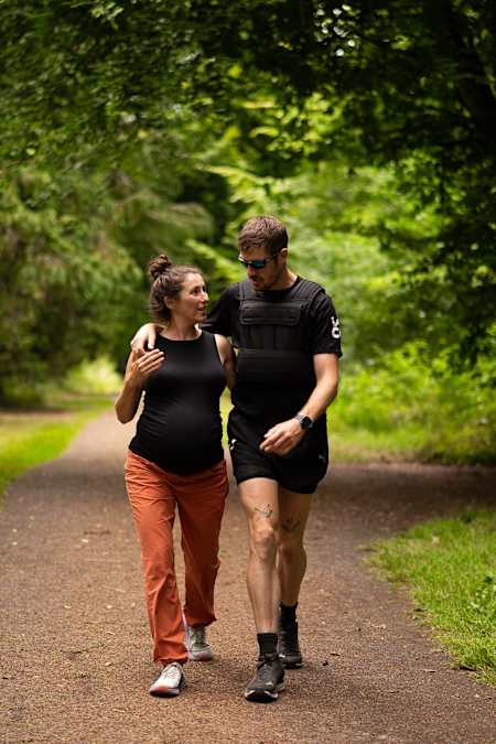 Conor and his partner Mel during some rare downtime