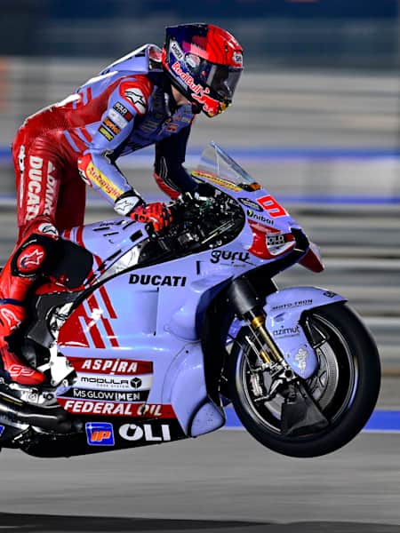 Marc Márquez pilote sa nouvelle moto lors des essais de pré-saison 2024 du championnat du monde de MotoGP au Qatar.