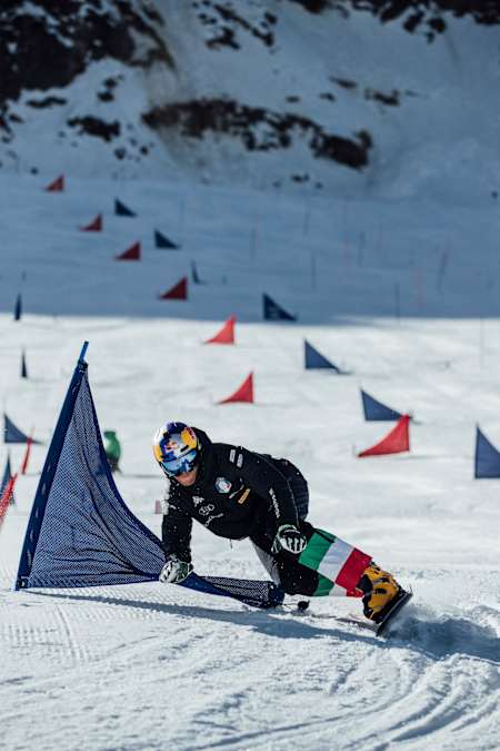 Roland Fischnaller trains in Val Senales, Italy on October 12, 2017  