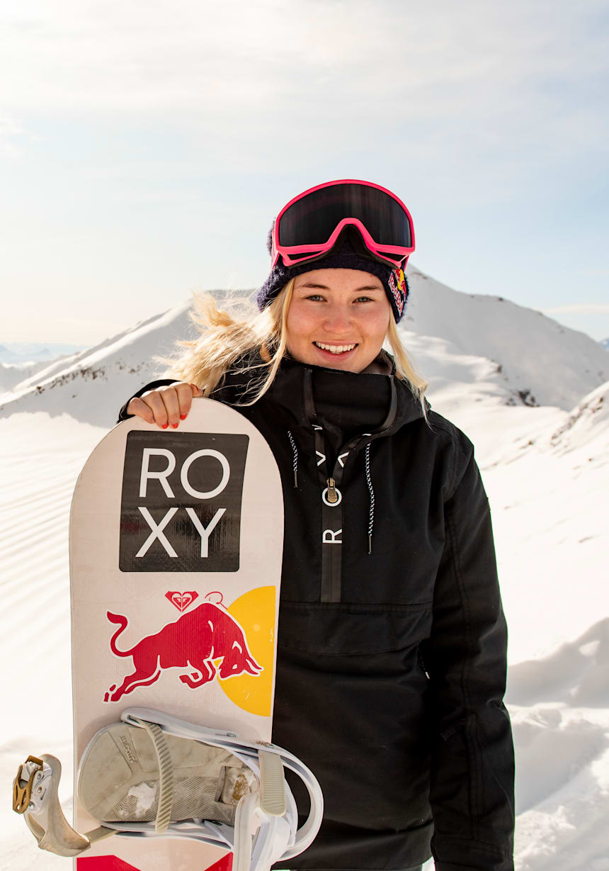 red bull beanie snowboarding
