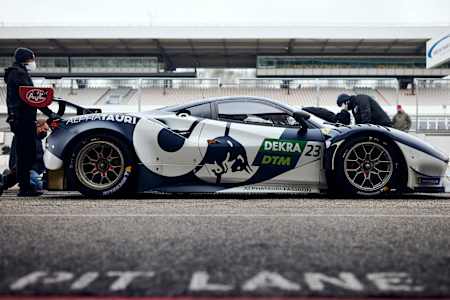 The Ferrari 488 GT3 Evo AlphaTauri is primed and ready for action in the revamped DTM series.