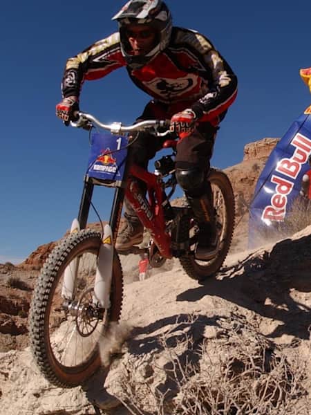 Red Bull Rampage's first rider to drop in