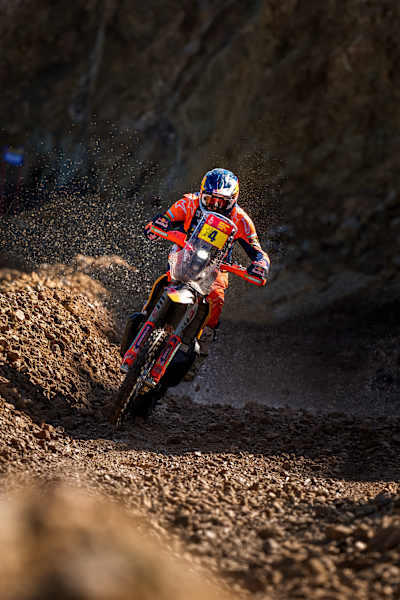 Daniel Sanders pushes through the rough terrain at the Red Bull Erzbergrodeo 2025 in Eisenerz, Austria, showcasing his daring skills and the relentless spirit of Red Bull's extreme enduro challenge.