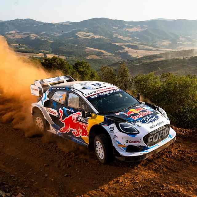 Munster Grégoire (NDL) and Louka Louis (BEL) are seen competing during the World Rally Championship Greece in Lamia, Greece on September 7, 2024