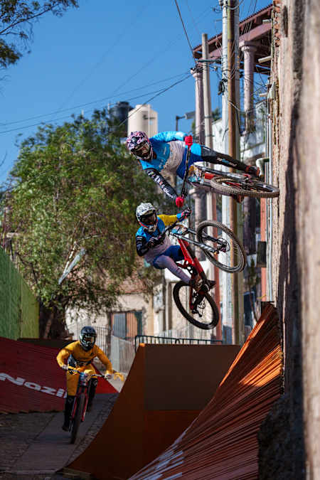 Juanfer Velez, Sebastian Holguin & Felipe Agurto training at the Red Bull Guanajuato Cerro Abajo in Guanajuato, Mexico on March 22, 2024.