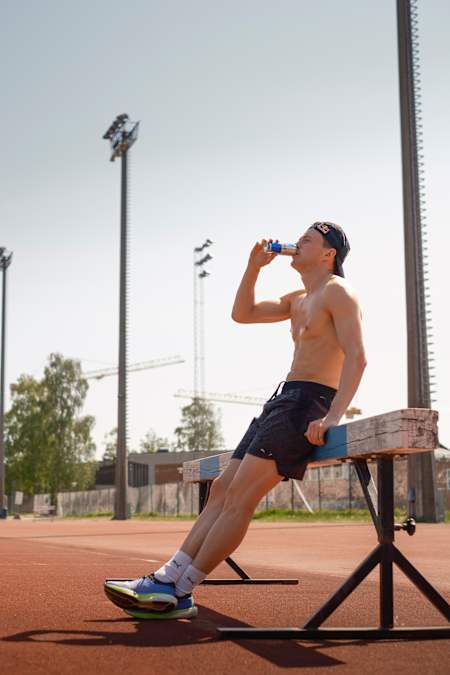 Lifestyle Karsten Warholm during Songsvann training session.