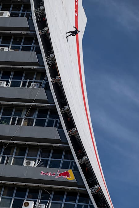 Sandro Dias seen during the Red Bull Building Drop in Porto Alegre, Brazil on September 7, 2025. 