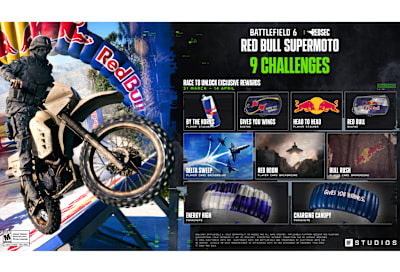 Details of the challenges and rewards in Red Bull Supermoto Gauntlet from Battlefield 6's REDSEC. 