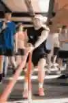 Jake Dearden demonstrates strength and endurance during a HYROX workout session at the Athlete Performance Center in Thalgau, Austria, on January 9, 2025