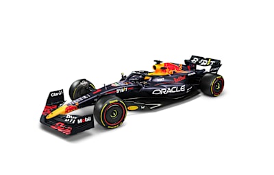 Detail shot of Max Verstappen's RB19 seen during the Red Bull Racing Car Launch in 2023.