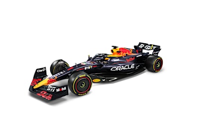 Detail shot of Max Verstappen's RB19 seen during the Red Bull Racing Car Launch in 2023.