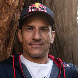 Fred Fugen poses for a portrait during Cedar Lines project in Cedars Forest, Lebanon on May 1, 2021.