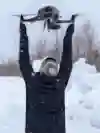 Flo and Basti filming in Kamchatka, Russia for the Making Driven show.