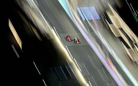 Verstappen y Leclerc en el Gran Premio de F1 en Arabia Saudí, en Jeddah.