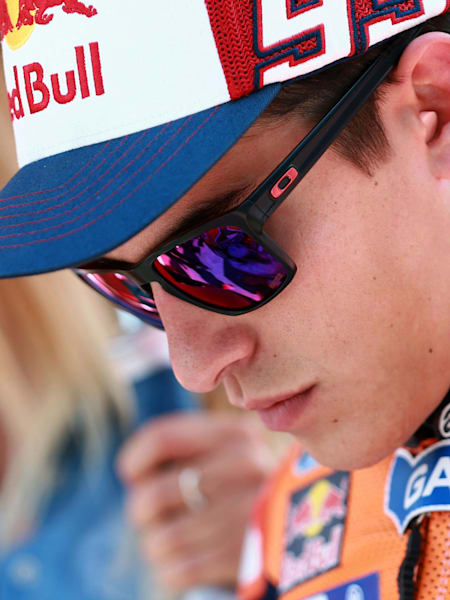 Marc Márquez in deep thought on the grid