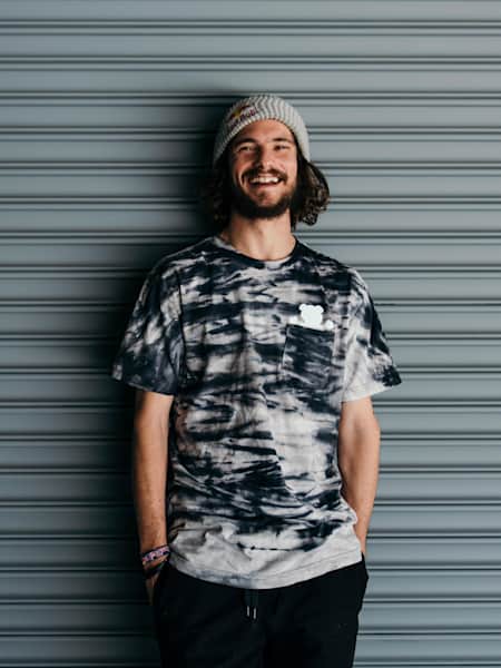 Torey Pudwill poses for a portrait at Red Bull Hartlines in Hart Plaza in Detroit, MI on May 12, 2017.