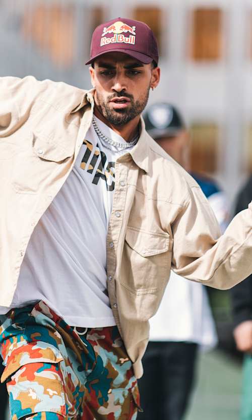 Majid dancing in the streets of Lausanne, Switzerland on August 31, 2020.