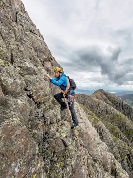 A climber in the Lake District
