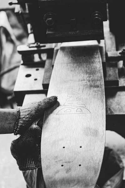 One of the 500 reissued Banzai skateboard decks.